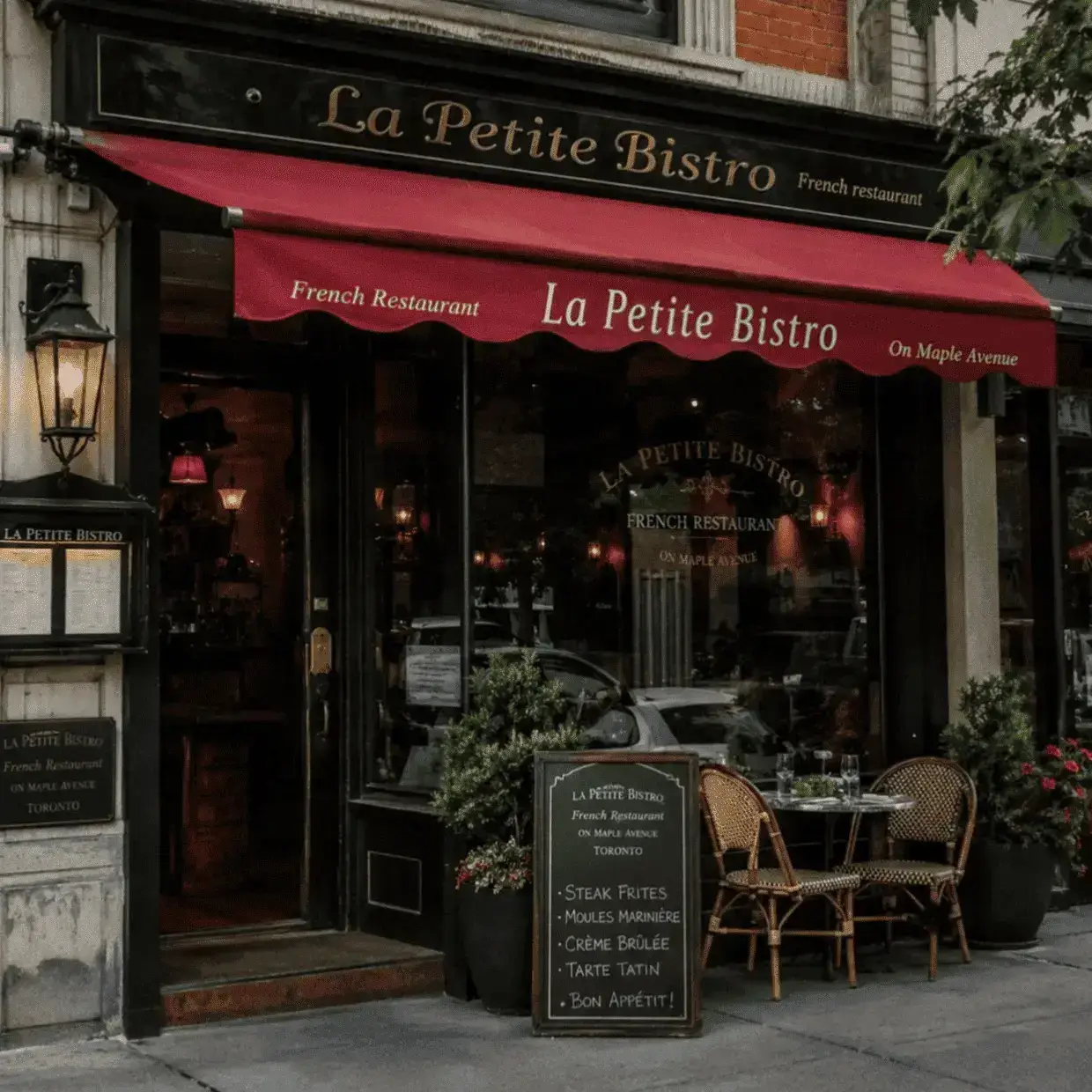 La Petite Bistro French restaurant on Maple Avenue Toronto